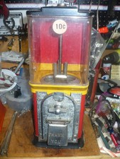  Victor Topper 10 Cent Deluxe Half Cabinet Gumball Toys Machine W Lock & Key