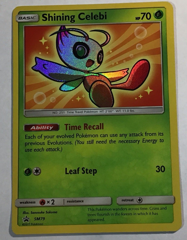 Shining Celebi SM79 Pokemon Shining Legends Black Star Promo