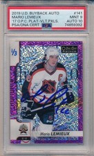 MARIO LEMIEUX 2019-20 Upper Deck BUYBACKS AUTO /3 ‘17 OPC Platinum PSA 9 AUTO 10