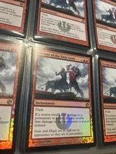 1X Magic the Gathering  Journey into Nyx Launch DICTATE OF THE TWIN GODS Foil (Z