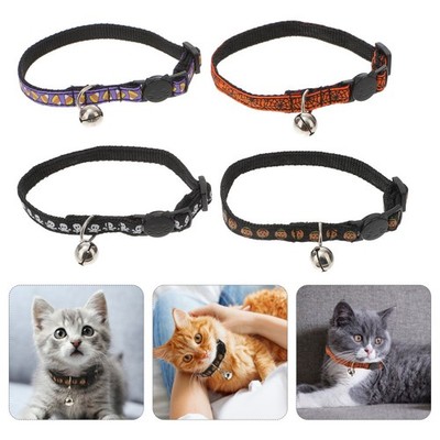  4 PCS Haustierhalsband Hundehalsband Mit Fliege Katze Glocke Für Welpen