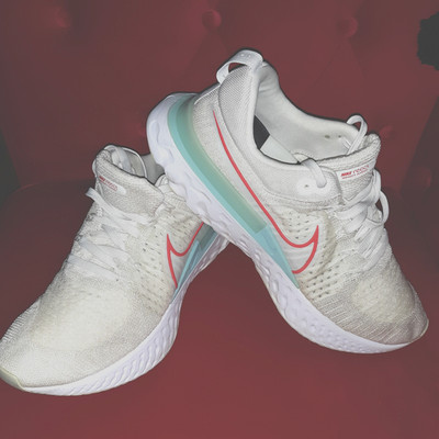 Nike React Infinity Run Flyknit 2 Sneakers Mens Sz 13 White Running CT2357-102