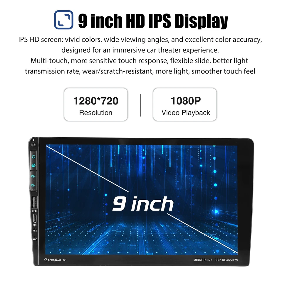 Radio de coche estéreo Carplay GPS navegación con cámara para Mitsubishi Mirage 2012-2018 9" Foto 4 de 4