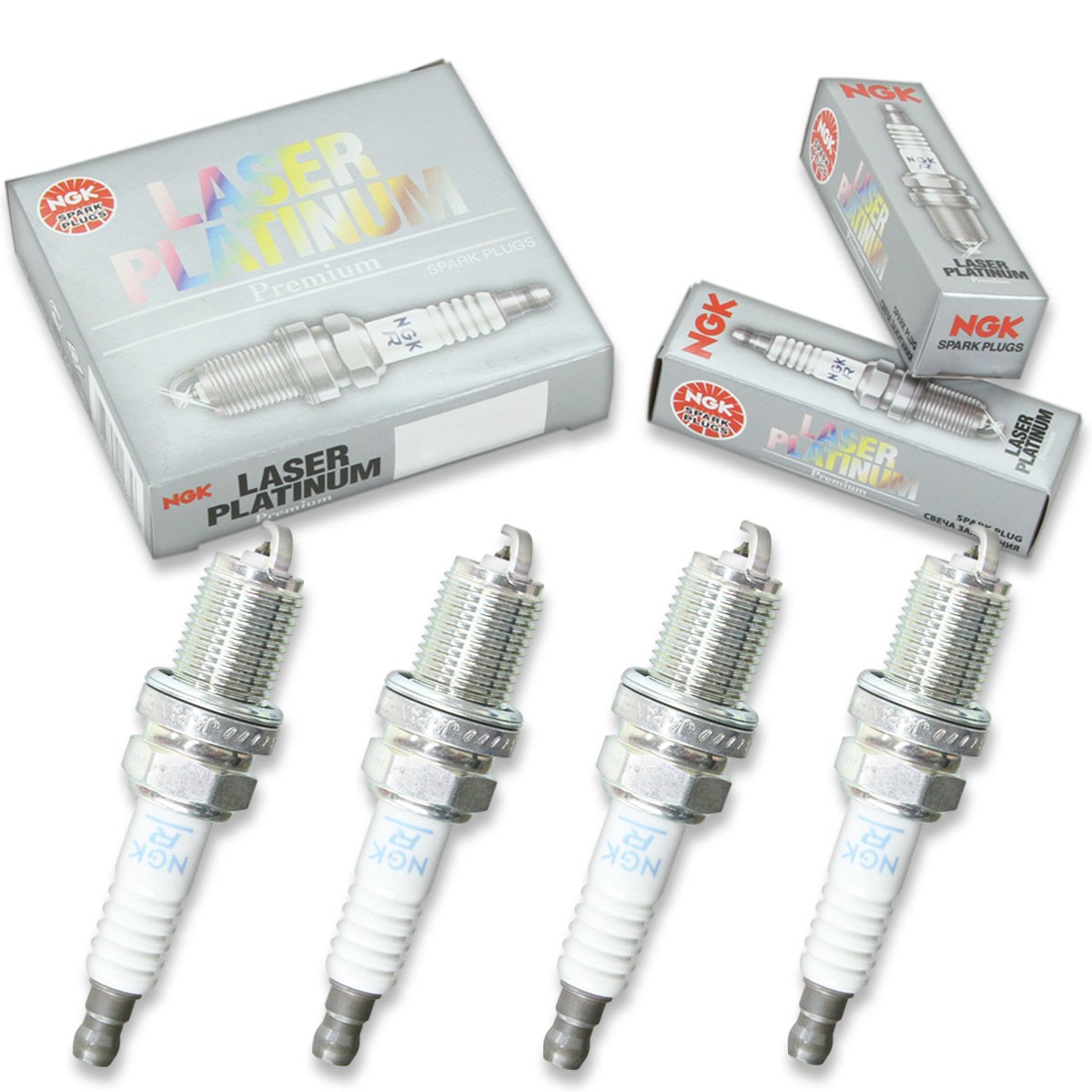 4 pcs NGK Laser Platinum Spark Plugs for 1994-2005 Mazda Miata 1.8L L4 1.8L gt