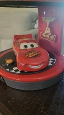 Pixar Disney Cars 2006 Lightning McQueen Talking Lamp with Alarm Clock
