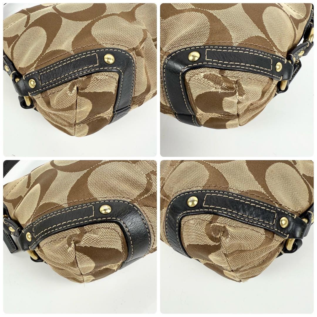 COACH One Shoulder Bag Accessory Pouch Canvas Brown  Authentic thumbnail 6