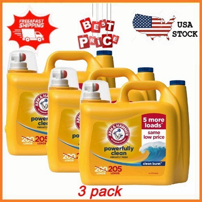 #ad #ad 3 pack ARM amp; HAMMER Laundry Detergent Liquid Clean Burst 5 Extra Loads 205 fl $45.51