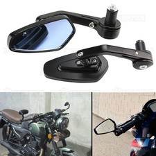 Black 7/8" Side Mirrors Bar End Bar For Suzuki GSF bandit 600 1200 650 400