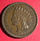 1907 US Indian Head Cent! XF! SHARP! Old US Coin!
