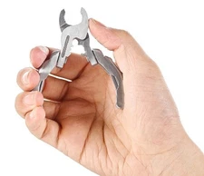 SWISS+TECH ST50016 Polished Stainless Steel 9-in-1 Micro Pocket Multitool NEW