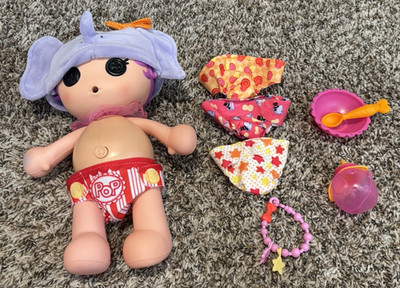 MGA 2014 LALALOOPSY BABIES DIAPER SURPRISE PEANUT BIG TOP DOLL WITH ACCESSORIES