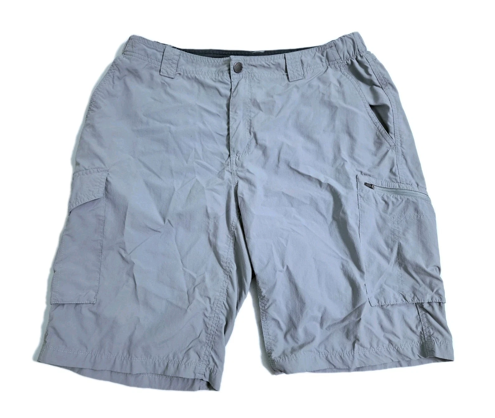 Columbia Cargo Shorts Men's 36 Silver Ridge Hiking Trail Utility Gray Fishing