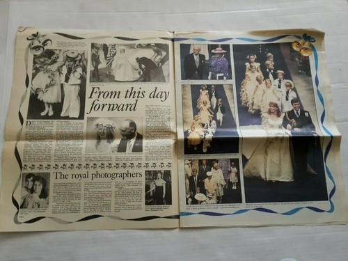 DAILY MIRROR SOUVENIR Newspaper 1986 - Fergie / Prince Andrew ROYAL WEDDING - Picture 3 of 7
