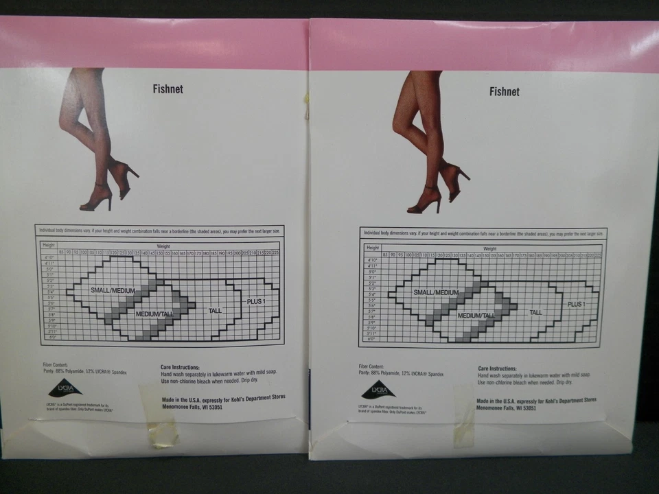 Lote de 2 Medias de Red Desnuda Medias Medianas Altas Nuevas en Paquete De Colección So... GSJC Foto 3 de 4