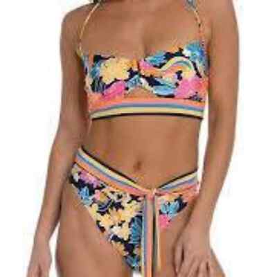 SUNSHINE 79 High Waist Bottom Bandeau Top Bikini Swimsuit Love
