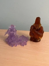 STAR WARS ROTS HOLOGRAPHIC YODA  2005 AND HOLOGRAPIC CHEWBACCA 2004 GENTLE GIANT