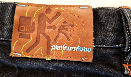 Vtg. Platinum FUBU Work Jean W42 L34 Muhammed Ali Jeans 5 Pockets Unworn ? - Picture 13 of 18