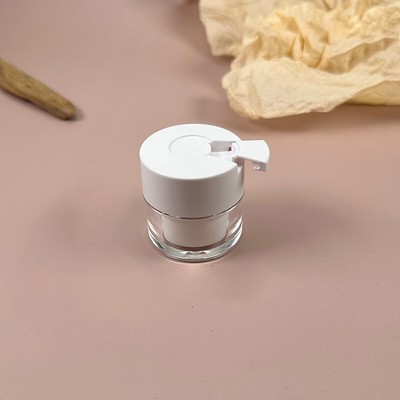 Empty Cream Jar Refillable Lotion Bottle With Spoon 15/30/50g Airless Pump J W D