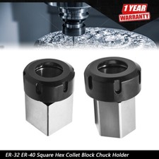 ER-40 Square Hex Collet Block Chuck Holder For CNC Lathe Engraving Machine