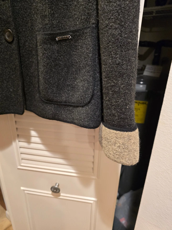 Chaqueta de lana pura para mujer GEIGER Tyrol Austria talla 42 Foto 3 de 4