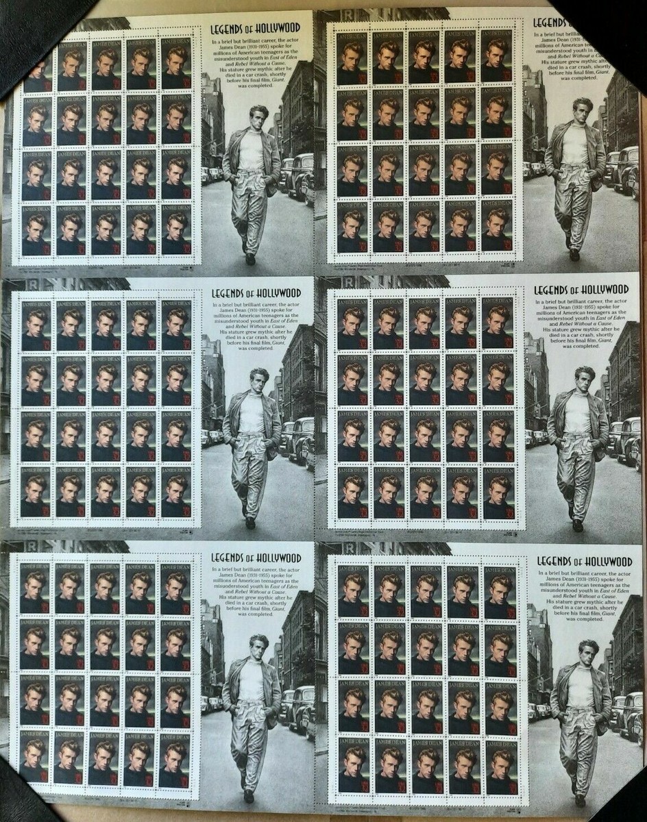 US 3082 James Dean 32c - Uncut Press Sheet of 120 - MNH - 1996