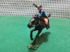 Cowboy On Horse With Lasso Old Wild West - Elastolin 70 Mm.