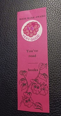 Vintage Creative Teaching Press 1977 Bookmark Award  Raspberry Sniff Sticker