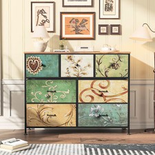 Vintage mit 7 Schubladen Sideboard Anrichte Buffet Schrank Kommoden Wohnzimmer