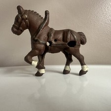 VINTAGE CAST IRON CLYDESDALE DRAFT HORSE FOR HORSE DRAWN WAGON