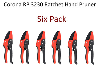 Corona RP 3230 Ratchet Hand Pruner - 3/4'' Cut Capacity - Garden Shears - 6 Pack