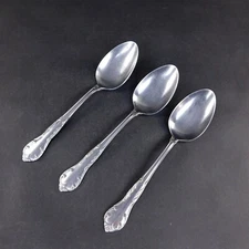 Serving Spoons Stainless Georgian Era Floral pattern Japan Lot of 3