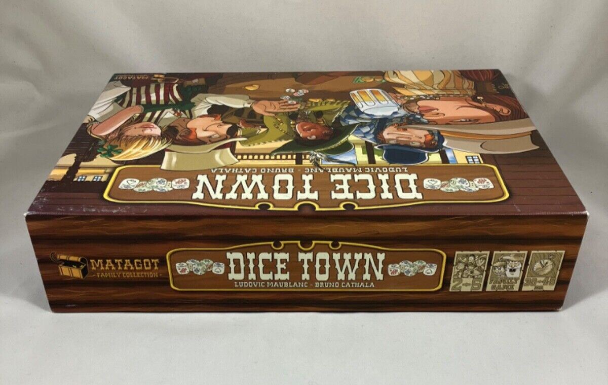 Dice Town Board Game 2012 Plus 2 Expansions Wild West & Cowboys Matagot