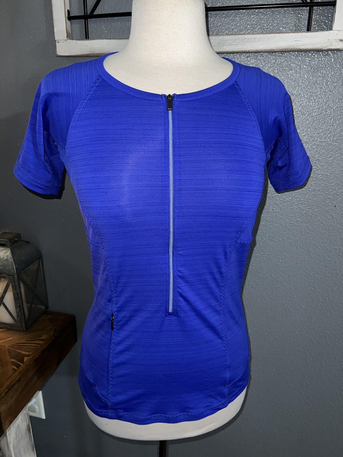 ATHLETA Pacifica Rashguard Half Zip Top UPF Woman’s … Gem