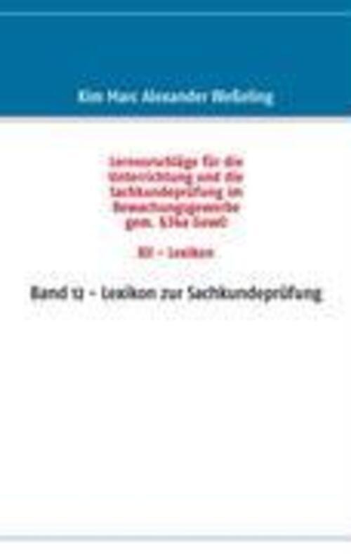 Thumbnail - Lernvorschläge Für Die Sachkundeprüfung Bewachungsgewerbe Gem. §34a