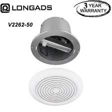 V2262-50 7 Inch Bathroom Exhaust Fan, 50 CFM, 1.0 Sones, 7" Ceiling Exhaust Fan