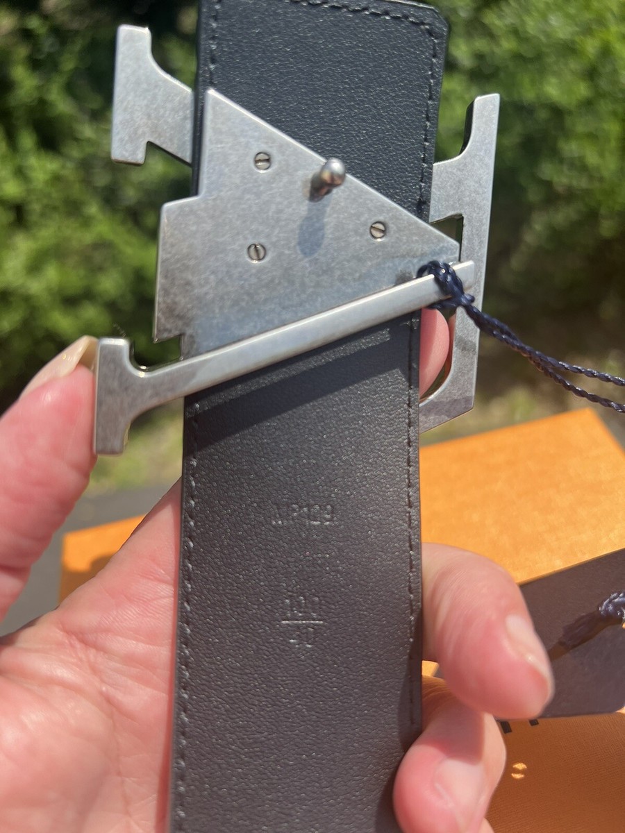 Louis Vuitton LV New Black Leather Belt With COLORFULL Flags