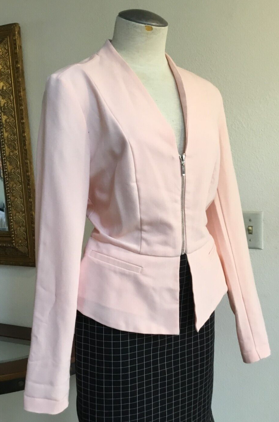 GUESS Casual Basic Blazer Jacket Zip Up Long Slee… - image 2