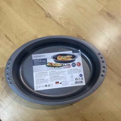 Ernesto Oval Deep Baking Roasting Tray ILAG Non Stick Grey  UK