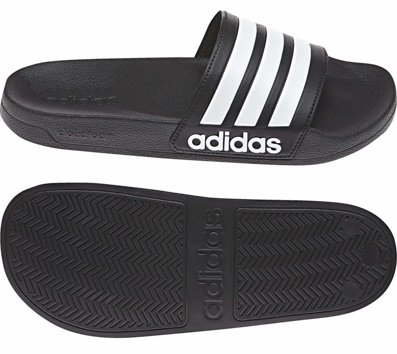 Adidas Adilette Shower Slide nero black ciabatte da bagno scarpette sauna cloudfoam