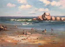 Beach View,Ocean,Original Oil Painting by Jason,   71 x 51 cm