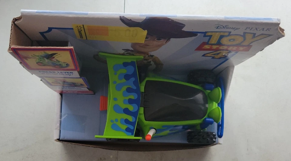 NEW FISHER-PRICE DISNEY PIXAR TOY STORY 4 RC AND WOODY POP-UP RACER CAR! Q12 - Image 2 of 4