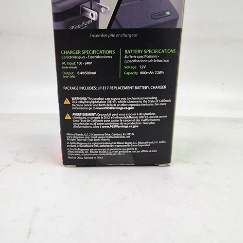 Digipower LP-E17 Digital Camera Battery&Charger Kit Replacement for Canon Black - Picture 10 of 20
