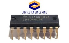 10PCS CD4049UBE CD4049 CMOS HEX Buffer/Converters - New IC