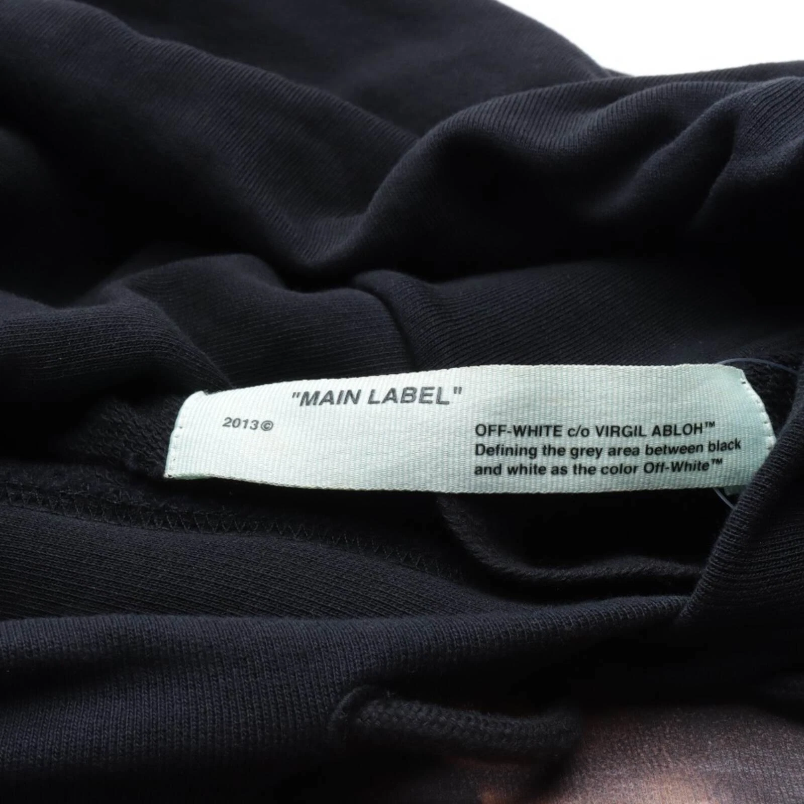 Hoodie Off White Schwarz Orange 2XL