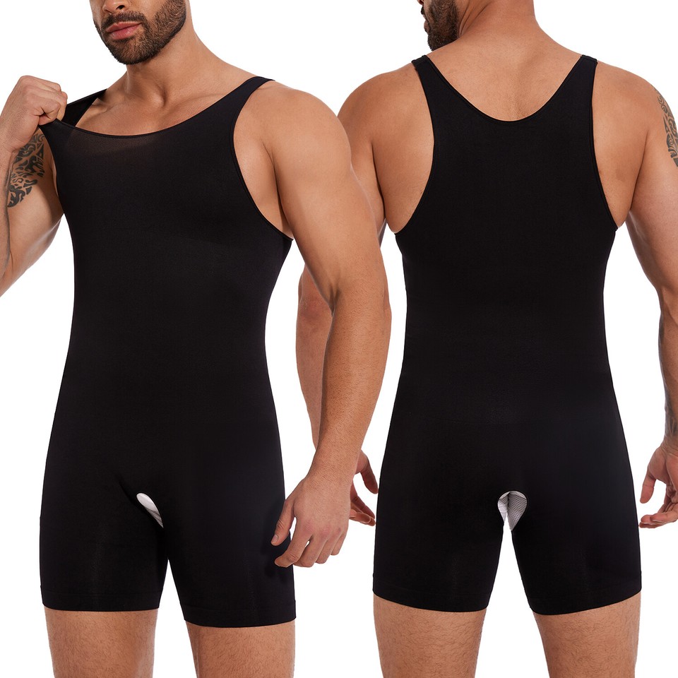 Thick Sleeveless Compressing Slimming Bodysuit shapewear for Men