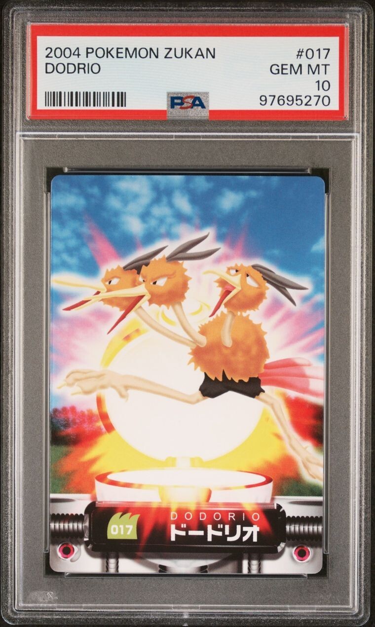 PSA 10 GEM MINT Dodrio #017 Carddass Zukan Advanced Gen. Bandai Pokémon POP 1