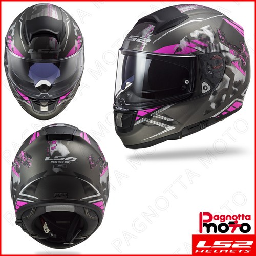 CASCO INTEGRALE DONNA LADY FULL FACE DOPPIA VISIERA LS2 VECTOR HPFC EVO  FF397 ST | eBay
