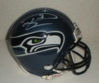 RUSSELL WILSON - Seattle Seahawks - Autographed Mini Helmet Beckett COA #BG80117