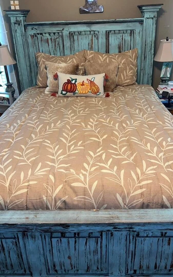 Clover By Jo - Juego de edredón reversible Queen de 3 piezas - Beige/Blanco **Píldora de lanzamiento Foto 2 de 4