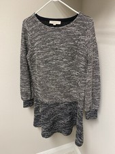 LOFT Ladies Dress Size M, Balloon Sleeve, Tweed Texture, Flare Hem